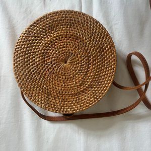 Round Rattan Shoulder Bag - bought in Vietnam!